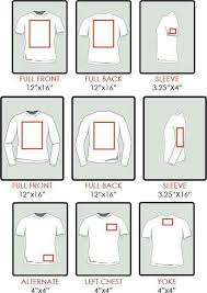 Chart Re Sizing Of Decals For Shirts Silhouette Cricut
