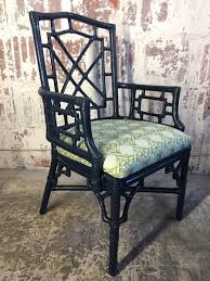 Set Of Six Bamboo Chinoiserie Dining Chairs In High Gloss Navy Dining Chairs Vintage Furniture Chair