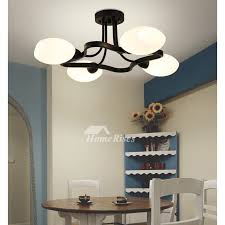Country Bedroom Ceiling Lights Modern Creative Living Room Lamp Nordic Wrought Iron 4 6 Lighting E14