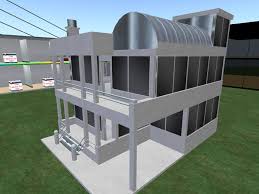 Modern white house on the beach. Second Life Marketplace Modern White Beach House