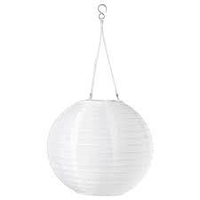 Solvinden Led Solar Powered Pendant Lamp Outdoor Globe White 12 Ikea In 2020 Solar Lamp Solar Powered Lamp Hanging Solar Lights