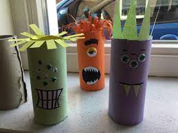 monsters knutselen wc rol halloween monster knutselen knutselen wc rol knutselen