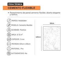 Revestimiento Pared Exterior Flexible Simil Cemento Holzbden - $ 79.985