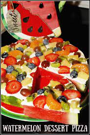 Watermelon Dessert Pizza Recipe Watermelon Dessert Fruit Recipes Dessert Pizza