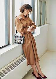 毎日コーデ guのパンプスにシャツワンピを合わせてイイ感じ モテる通勤コーデ 画像 ファッションアイデア ファッション ファッション レディース