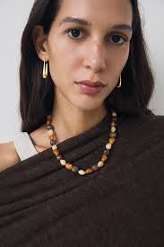 necklace stones brown amber Stones