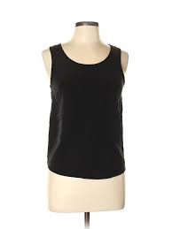 Details About Grana Women Black Sleeveless Silk Top Sm