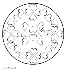 Valentinstag Mandalas Herzen Ausmalbilder