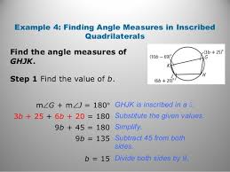 This lesson will demonstrate how if a quadrilateral is inscribed in a circle, then the opposite angles are supplementary. How To Find The Angle Measures Of An Inscribed Quadrilateral
