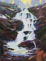 So, i kept the values in the middle of the value scale where colors are richer. Near The Waterfall Original Landscape Painting Painting By Alisa Onipchenko Saatchi Art