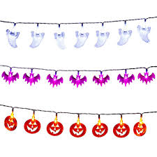 Enter halloween animatronics, the superstars of the halloween decoration set. Lyhope 3pack Halloween Lights 9 51ft Battery Operated Halloween Decoration String Lights With 20 Led Orange Jack O Lanterns White Ghosts Purple Bats For Indoor Outdoor Decor