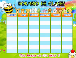 Horario De Clases Horario De Clases Curso Escolar Horario Escolar