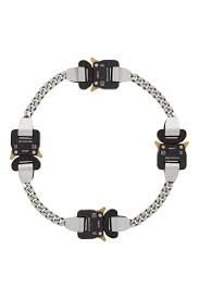 1017 Alyx 9sm Silver Black Buckle Hero Chain Necklace Ssense 1017 Alyx 9sm Chain Necklace Wearable