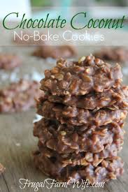 Healthy No Bake Cookies The Frugal Farm Wife Recipe Healthy No Bake Cookies Healthy Baking Chocolate Coconut Cookies