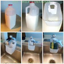 Dish Washing Sponge Holder From Milk Container Diy Dish Diy Plastic Bottle Plastic Container Crafts