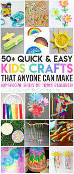 See more ideas about crafts crafts for kids and hawaiian kids crafts. 50 Quick Easy Kids Crafts That Anyone Can Make Happiness Is Homemade