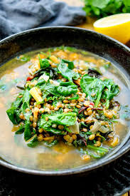 Wintery Lentil And Greens Soup Recipe Elle Republic Recipe Vegetarian Soup Recipes Whole Food Recipes Green Soup