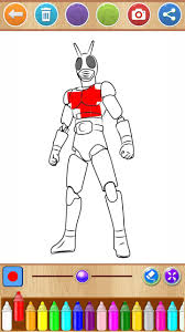 This kamen rider the masked rider coloring pageready to print and paint for your kids. Kamen Rider Coloring For Android Apk Download