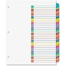 Click on the appropriate link to open the template; Avery Ready Index Table Of Contents Dividers Multicolor Tabs 1 31 Letter 72782118464 Ebay In 2021 Tab Dividers Table Of Contents Page Tab Design