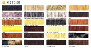 Hair Color Chart Mix Color Janet Collection