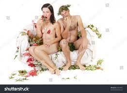 Nude Funny Couple Sitting On Couch Stock Photo 87874663 | Shutterstock