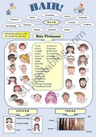 Matching, draw and match, write and match, brainstorming, answer worksheets. Hair Fun Vocabulary Set Hair Pictionary And Hair Idioms 2 Pages With Answer Keys Esl Worksheet By Svetamarik Svetlana