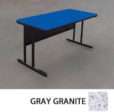 24x60 Computer Table Workstation 29 Inch H Gray Granite Office Reception Furniture Computer Table Home Decor