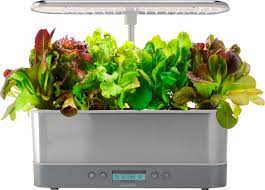 Aerogarden Harvest Elite Slim Indoor Garden Easy Setup 6 Grow Pods Included Stainless Heirloom Salad Kit 901124 1300 Best Buy
