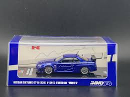 Inno64 Nissan R34 GT-R V-Spec By Mines Blue 164 | eBay