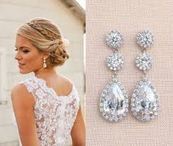 Crystal Bridal Earrings Wedding Earrings Long Bridal Etsy Long Bridal Earrings Crystal Bridal Earrings Wedding Bridal Jewellery