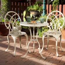 Andover Outdoor 3 Piece Aluminum Bistro Set In 2020 Outdoor Bistro Set Bistro Set Outdoor Patio Set