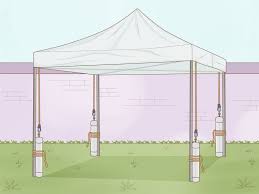 Also, it shouldn't require too many people or special the 10 x 10 ft unit is very easy to use. 3 Ways To Hold Down A Canopy Tent On Concrete Wikihow