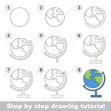 Visual Game For Kids How To Draw A Globe Royalty Free Cliparts Vectors And Stock Illustration Image 51452031 Nostalgic illustrations of life in times gone by. visual game for kids how to draw a globe