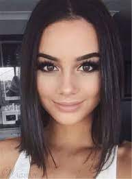 Straight Bob Hairstyle Shoulder Length Synthetic Lace Front African American Wigs 14 Inches Shoulder Hair Straight Bob Hairstyles Thick Hair Styles