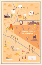 Illustrated Map Of The High Desert And Palm Springs Palm Springs Map Illustrated Map Palm Springs California