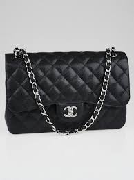 Authentic Black And White Chanel Bag The Chanel Black Quilted Caviar Leather Classic Jumbo Flap Bag Is Perhaps The Most Sought After Bag In Chanel Bag Black Chanel Classic Jumbo Chanel Bag Classic