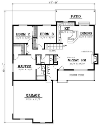 House Plan 692 00191 Ranch Plan 1 400 Square Feet 3 Bedrooms 2 Bathrooms Bungalow Floor Plans House Plans Country Style House Plans