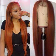 13x4 Lace Frontal Wig 26 Inches Dark Ginger Color Straight Hair Wig Lace Frontal Wig Custom Made Wig In 2021 Human Hair Lace Wigs Wig Hairstyles Brazilian Straight Human Hair