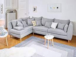 Canape D Angle Oslo En Tissu Gris Clair Code Article 260699 Sofas Wohnzimmer Sofa Sofas