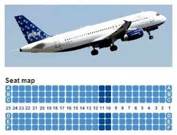 Jetblue Airways Airbus A320 Jet Aircraft Seating Layout