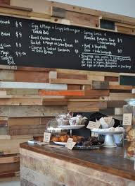 Recycled Wall And Blackboard Coffee Shop Design Cafe Design Bakery Cafe