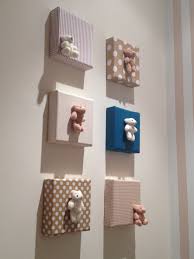 Nursery Diy Wall Art Bears And Blues Com Imagens Bebe Diy Parede Diy Trabalho Artesanal Em Lona