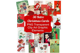 Download 36 Vintage Retro Christmas Card Graphics Graphic By Scrapbook Attic Studio Creative Fabrica SVG Cut Files