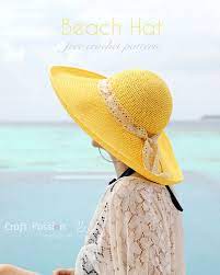 Crochet Sun Hat Wide Brim Free Crochet Pattern Craft Passion Crochet Sun Hat Crochet Summer Hats Crochet Sun