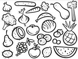 This coloring page has a couple of potatoes for your kid. Coloring Pages With Fruits And Vegetables Coloring And Drawing
