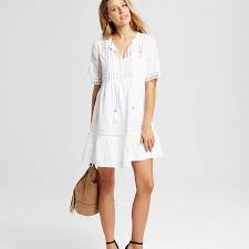 Women 39 S Lace V Neckline Empire Short Sleeve Dress Knox Rose Target Rose Dress Outfit Lace White Dress Short Sleeve Lace Dress