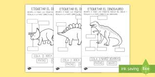 ¿qué hace que un dinosaurio sea un dinosaurio? Ficha De Actividad Etiqueta Las Partes Del Dinosaurio