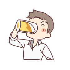 ビールを飲む男性のイラスト | かわいいフリー素材が無料のイラストレイン