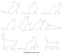 Free Cat Clipart Silhouette Vector Freepatternsarea Cat Outline Cat Outline Tattoo Cat Clipart