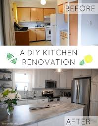 For smaller designed areas, paint color is important because certain shades can be used to open up the room, especially in a small galley kitchen. Before And After Diy Kitchen Renovation Lemon Thistle Small Kitchen Renovations Diy Kitchen Renovation Kitchen Remodel Small